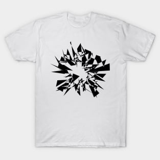 Geometric Abstract III Black and White T-Shirt